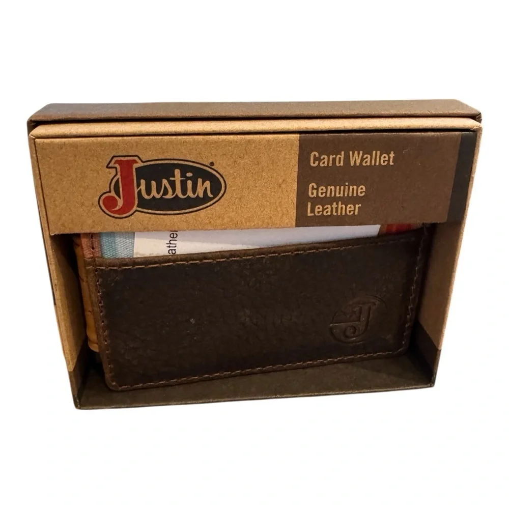 Justin The SERAPE Inlay Card Wallet NWT